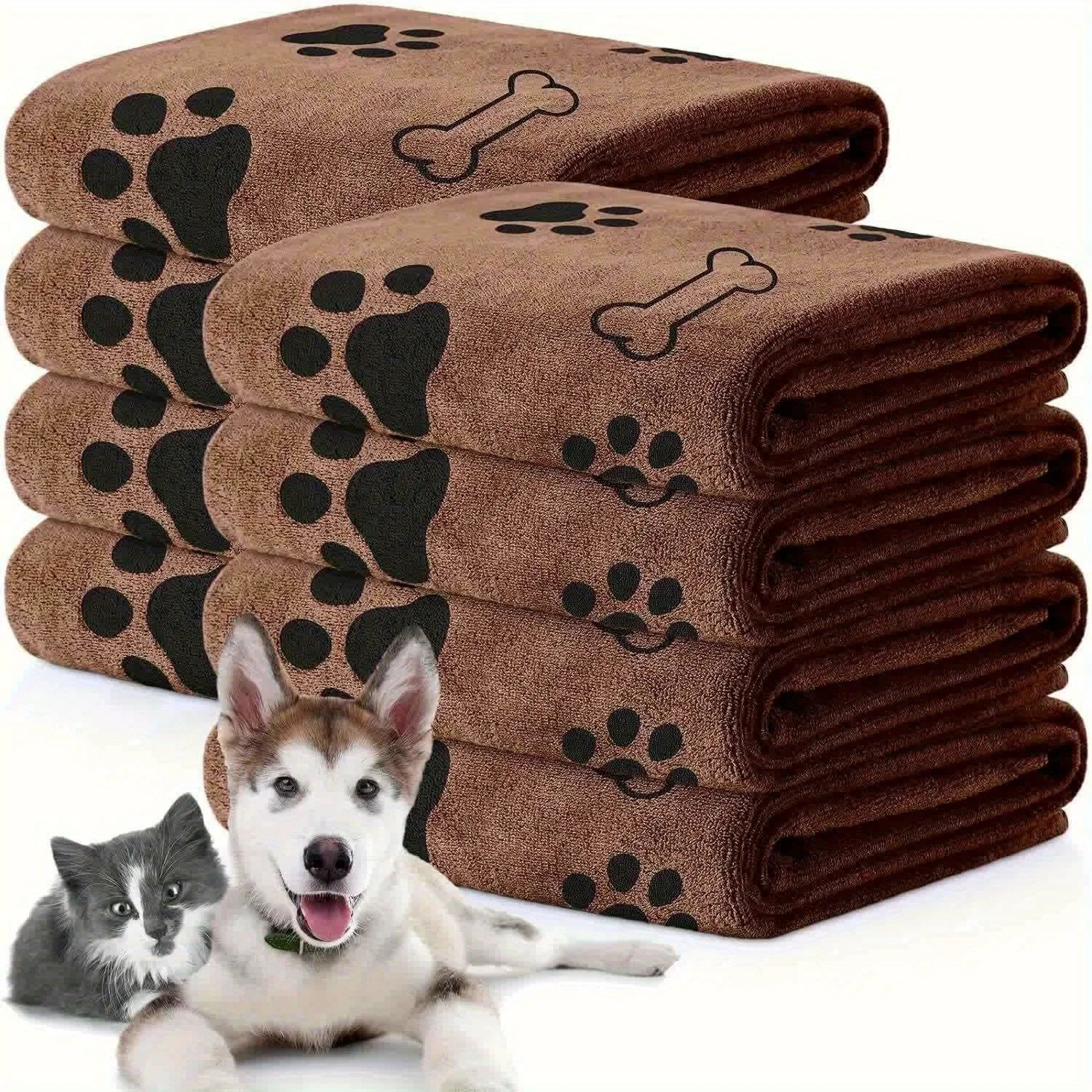 Dog Towels,Quick-Dry Microfiber  - Absorbent Pet Bath & Paw Cleaning Cloths for Medium Breeds, 40x24 Inch
