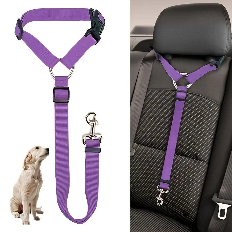 Seat belts for pet cars secure Your Pet in the Car with This Adjustable Harness & Seat Belt Lead Leash!