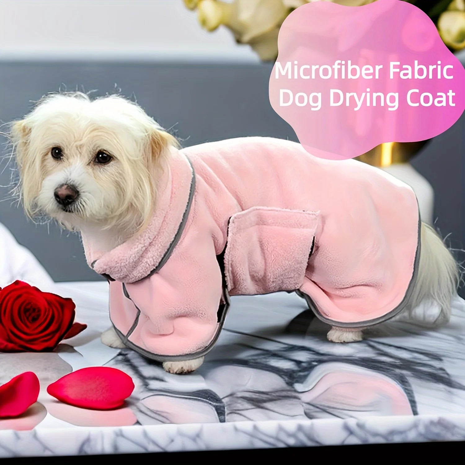 1pc Dog Absorbent Bath Towel, Pet Cooling Absorbent Bathrobe, Bath Towel For Pet Cleaning, Suitable For Cats, Dog Pet Wash Towel