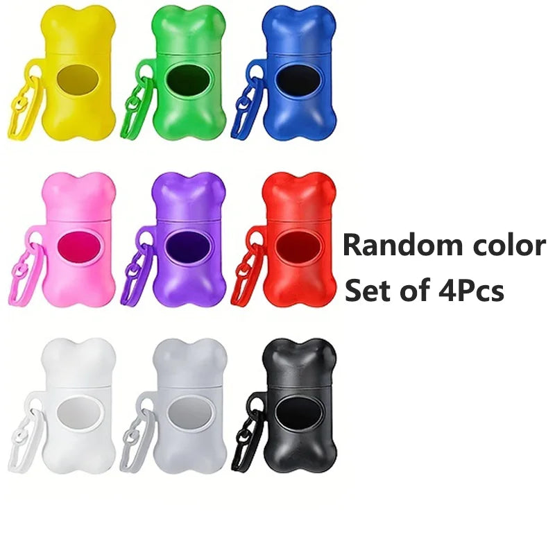 1200pcs Random Color Cartoon Paw Graphic Dog Poop Bags Pet Poop Bags Leak-Proof Dog Waste Bags For Pet Supplies