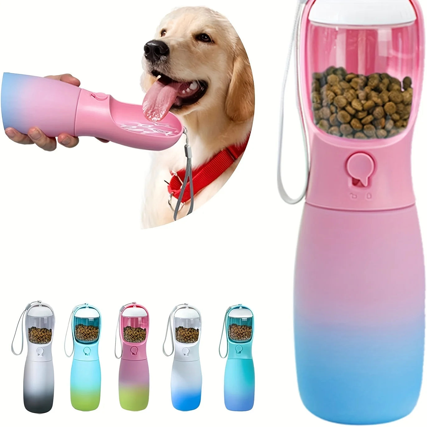 Portable Dog Water Bottle Dispenser - Leakproof, Bpa-Free Plastic, Ideal For Small, Medium, & Large Dogs - Perfect Outdoor Trave