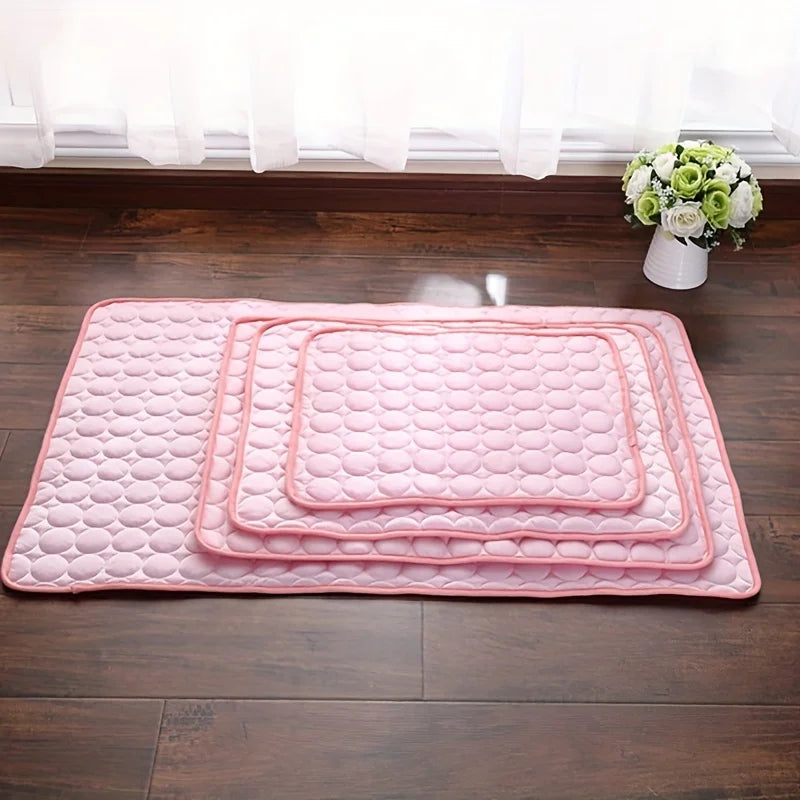 40inch  Breathable Self-Cooling Pet Mat for Dogs and Cats - Summer Comfortable Sleep Pad with Ice Silk Technology