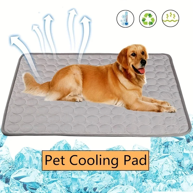 40inch  Breathable Self-Cooling Pet Mat for Dogs and Cats - Summer Comfortable Sleep Pad with Ice Silk Technology