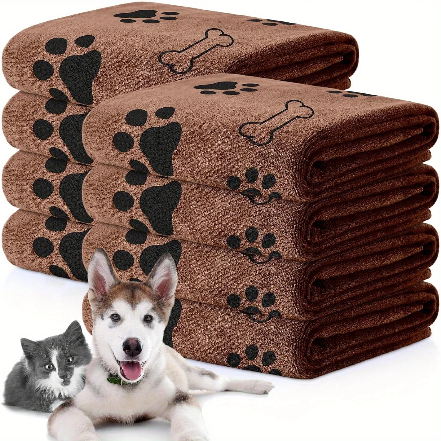Dog Towels,Quick-Dry Microfiber  - Absorbent Pet Bath & Paw Cleaning Cloths for Medium Breeds, 40x24 Inch