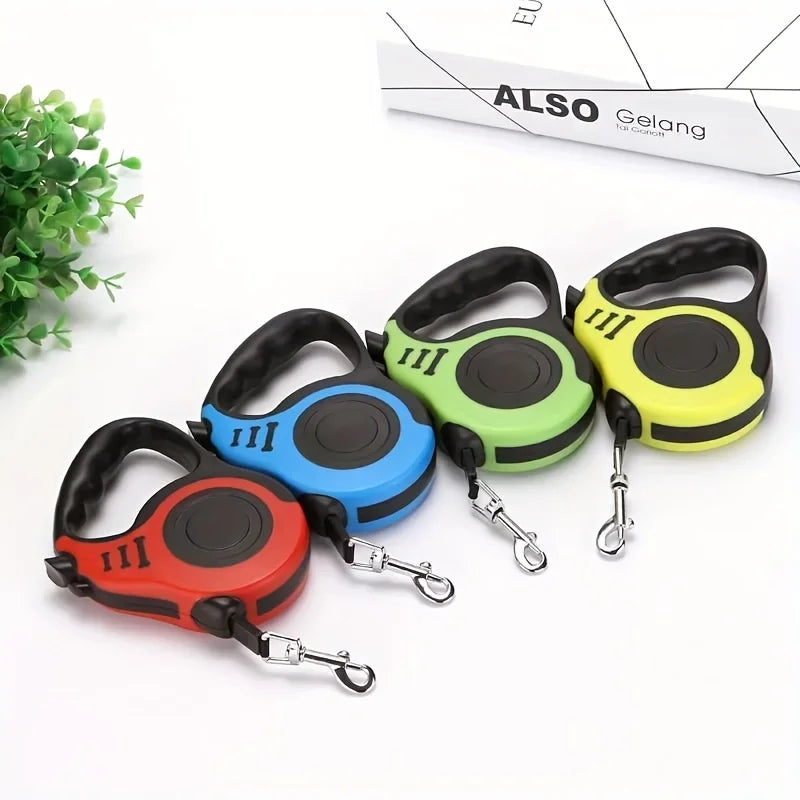 4pcs with different colors 10Foot Automatic Retractable Pet Leash: Safe, Easy Outdoor Adventures for Dogs & Cats - Compact & Dur